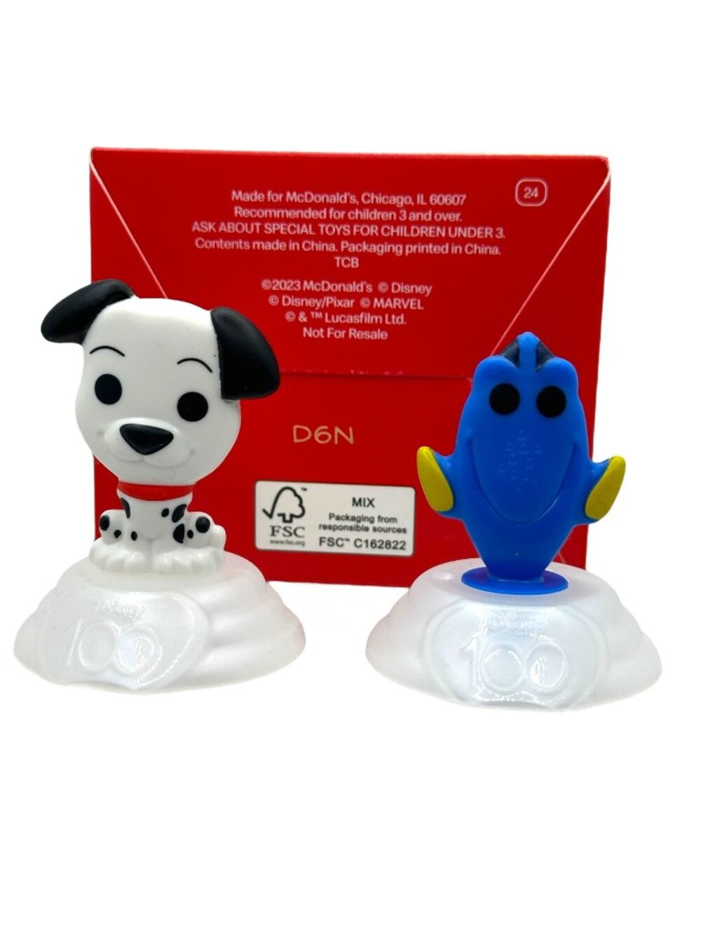 Disney 100th Anniversary McDonalds Happy Meal Toys Dalmatian & Dory Figures With
